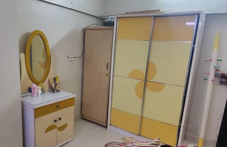 Complete Yellow & White Bedroom Furniture Set – Bed, Study Table, Ward