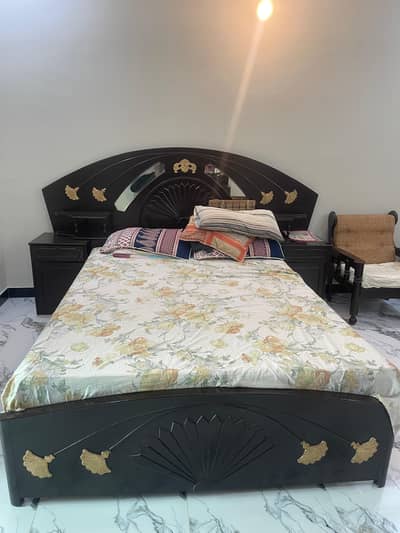 complete wooden bedset for sale