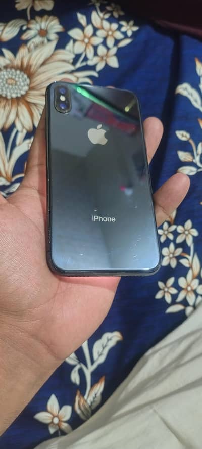 I phon x 64 gb display m line h frint cmra not work bk ok h bku orighe