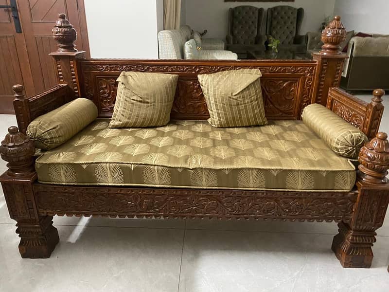 Solid Sheesham Wood Sofa Set 0