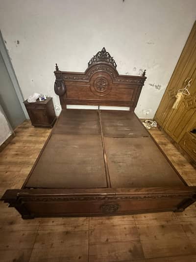 solid wooden bed for sale Excellent condition