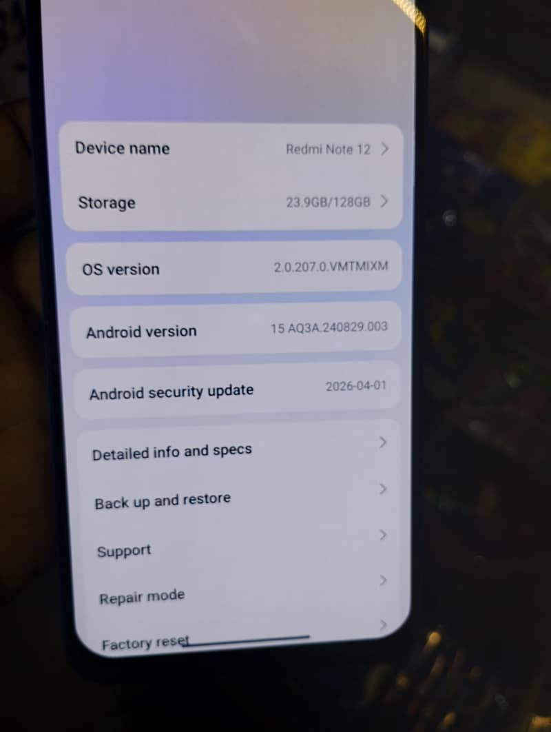 Xiaomi Redmi Note 12 6