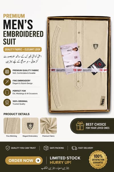 Men's Premium Eastern Wear Shalwar Kameez - Stylish & Comfortable