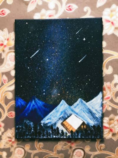 Landscapes with acrylic painting