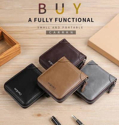 Premium leather wallet for men light brown dark brown black
