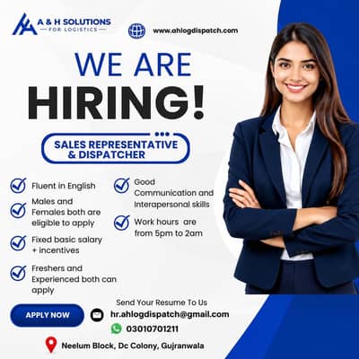 Hiring Sales Representative and Truck Dispatcher.