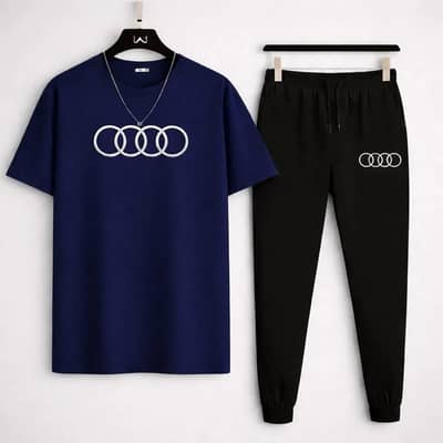 Audi Logo 2-Piece Cotton Track Suit Blue Black