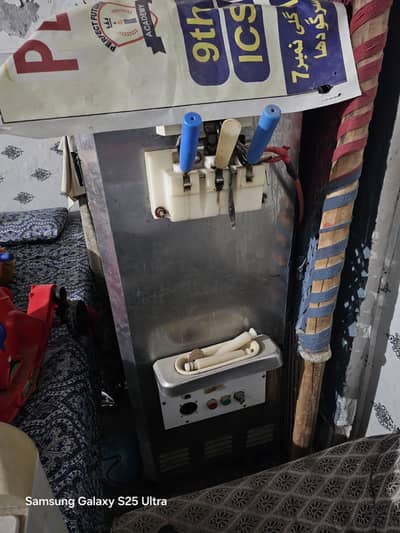 Con Ice Cream Machine with Double Chamber with 3 Handle with Copper Mo