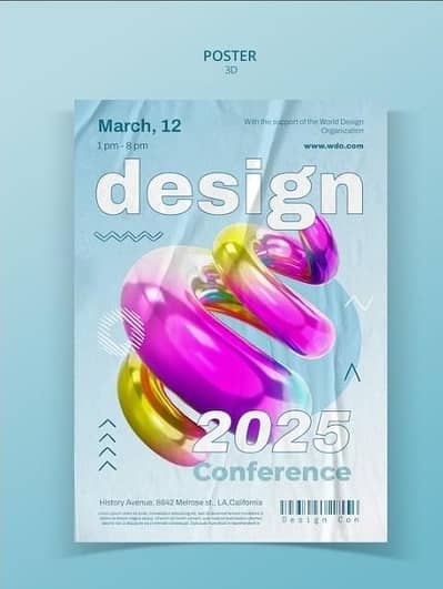 I will create a 3d logo and 3d flyer postee