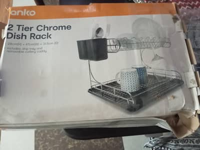 2 Tier Chrome Dish Rack