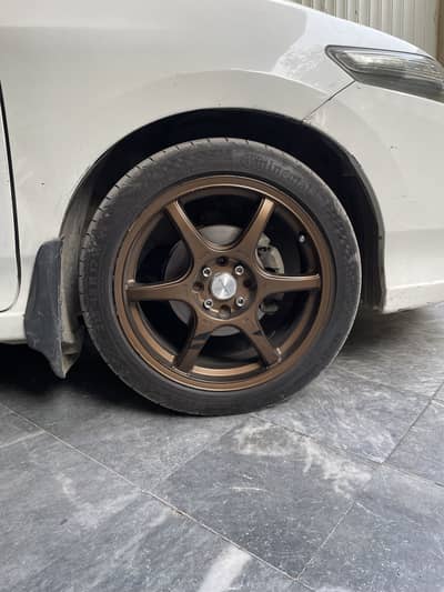17 inch Lenso DC6 Monoblock rims with Continental MC6 tires