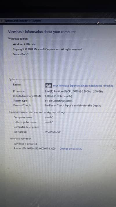 Core i5 2nd generation