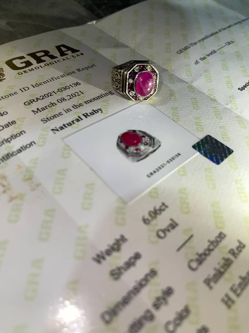 Natural Ruby with daimonds 0