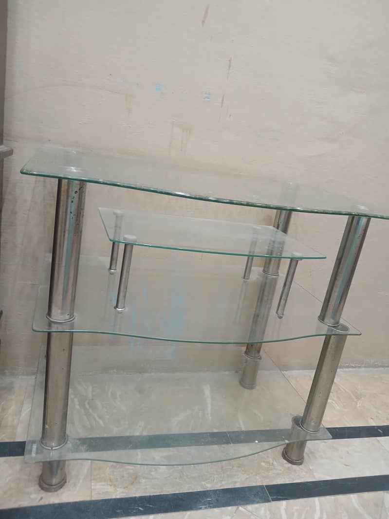 glass made led /Ltd/TV console 0