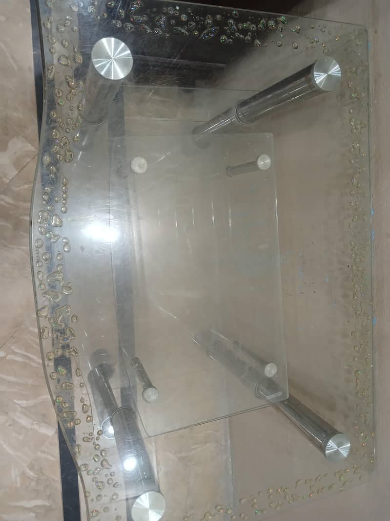 glass made led /Ltd/TV console 1