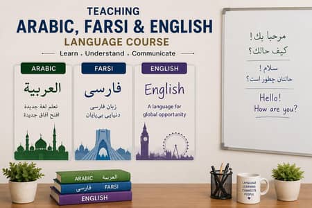 ENGLISH, ARABIC AND FARSI LANGUAGE CLASSES