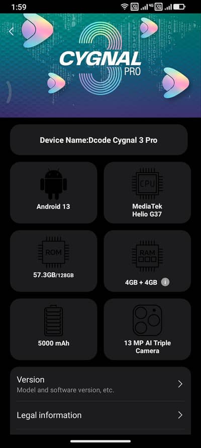 D code Cygnal 3 pro