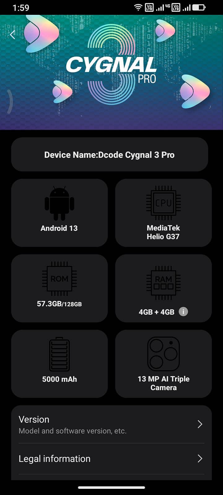 D code Cygnal 3 pro 0
