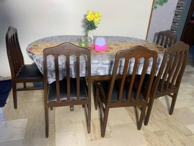 Shesham wood dinning table with 5 chair