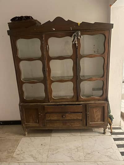 ,Crockery  Showcase_Solied Wood_ Solid SHESHAM wood display Cabinet