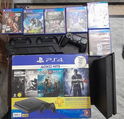 PS 4 Slim 10/10 condition with cooling fan 500gb