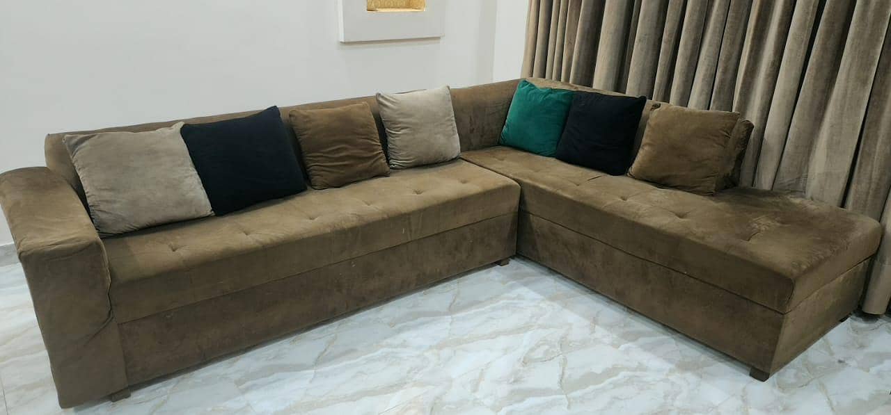 L shape sofa set 0