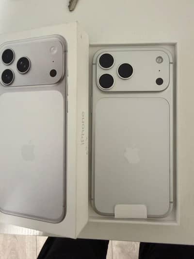 17 pro max factory unlock  just box open 1 circle cycle 4 month sim ti