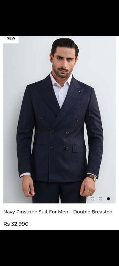 Men double breasted 2- Piece suit - DINERS brand one time used only