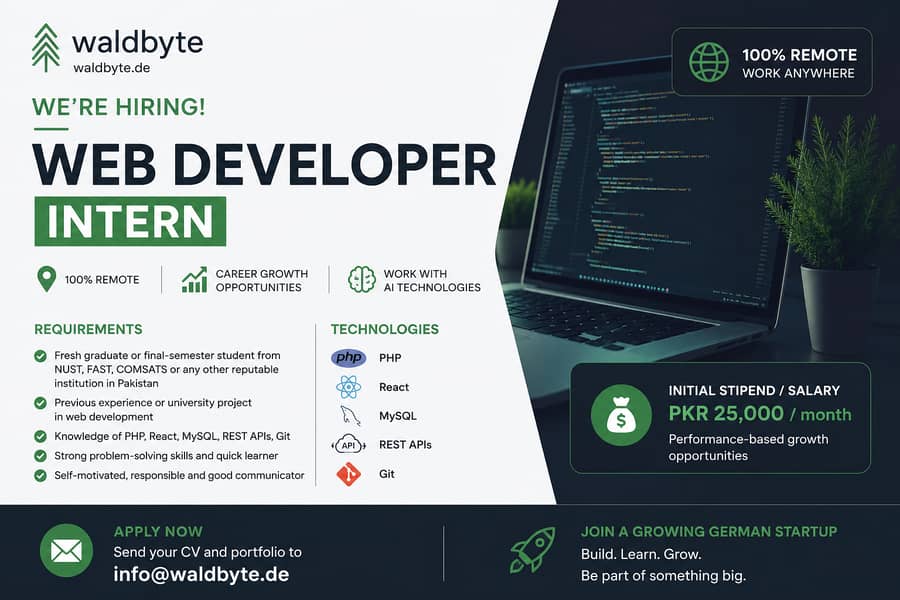 Web Developer Intern / Junior Web Developer (Remote) 0