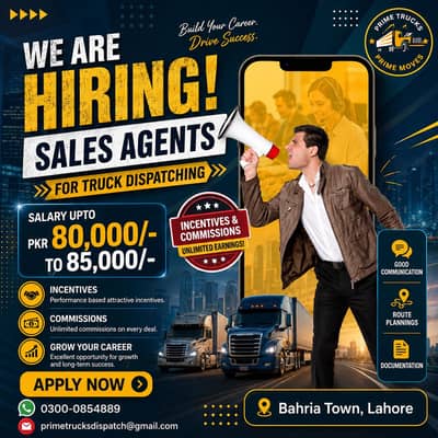We are looking for good sales agents for truck dispatching
