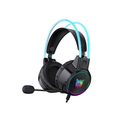 Onikuma-x15 Pro Rgb Head Beam With Mic, 3.5mm Wired Earphones
