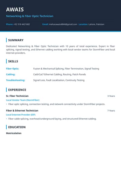 i need networking job ( 10 Year experience)