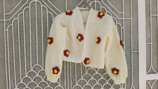 chunky floral cardigans