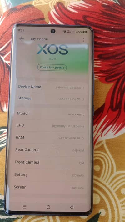 Infinix not 50s 5g. non pta. . but sim chal Rahe he