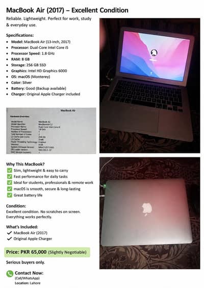 MacBook Air (2017) for sale