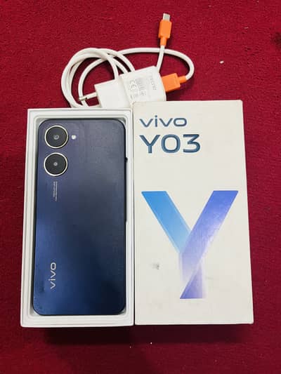 Vivo Y03 with box and charger WhatsApp 03262535680
