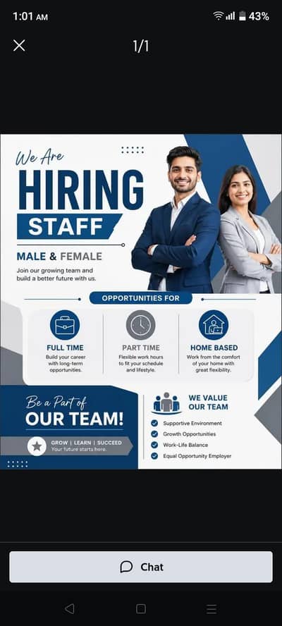Hiring staff for work