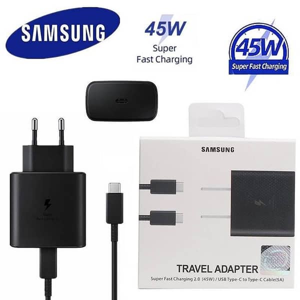 45 W TYPE C TO C Samsung Original Charger For All Samsung Latest Model LIMITED TIME DEAL OFFER Mobile Charger For All Phones Premium