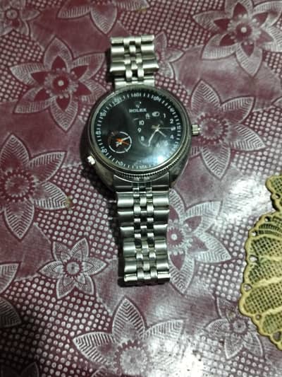 swiss movt water proof automatic stainless  steel back.