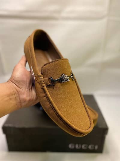 Men's Mustard Suede Loafers