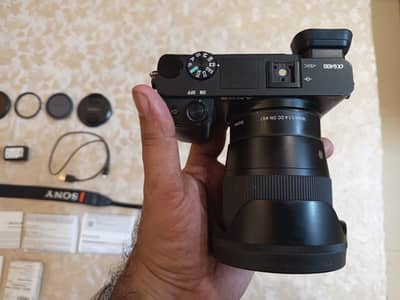 Sony a6400 with Sigma 16mm f1.4 Lens  (mirrorless camera 4K recording)