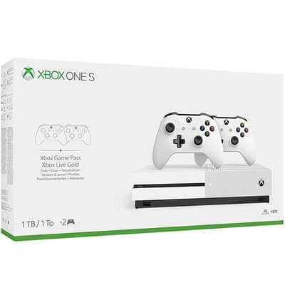 Xbox One S with 2 Controllers