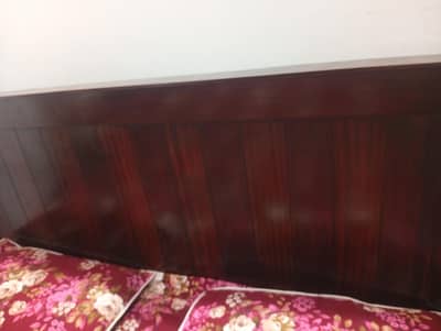 wood bed with matress