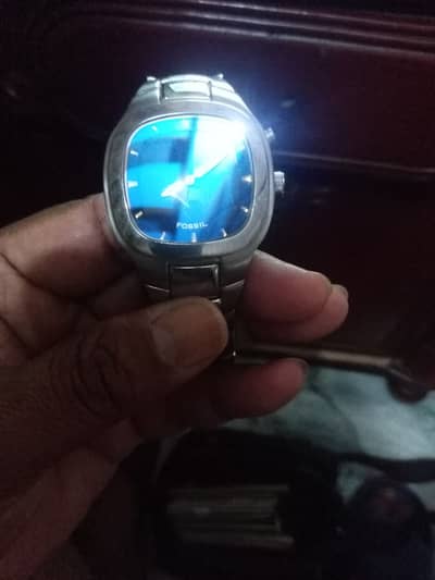 Original Fossil Blue Dial Watch UK Imported