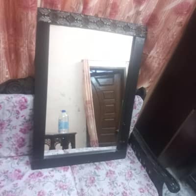 Elegant  Mirror with Wooden Frame for Sale WhatsApp only.  