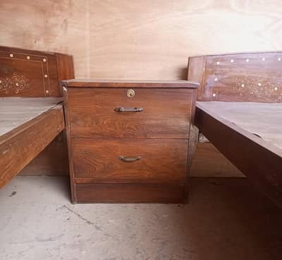 2 singal bed with 1 said table 03136666703