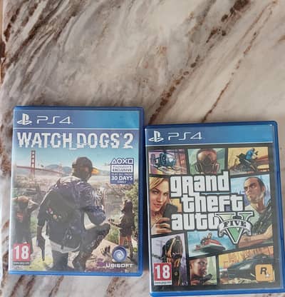 GTA V + Watch Dogs 2 Ps4 CD Bundle