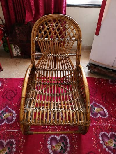 Franco Albini style bamboo 1990s chair in good condition