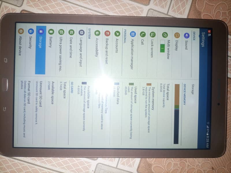 tab Samsung 4
