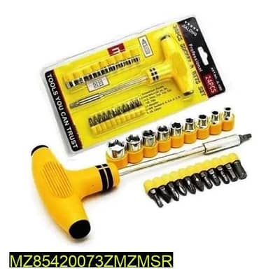 24 pieces with various bots sockets for versatility stainless steel